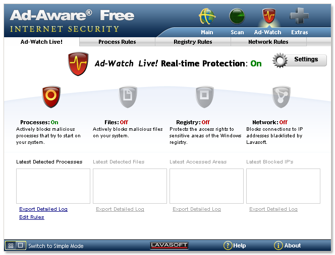 Ad-Aware Free Internet Security screenshot Ad-Aware Free Internet Security screenshot