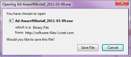 Save the .exe file Save the .exe file