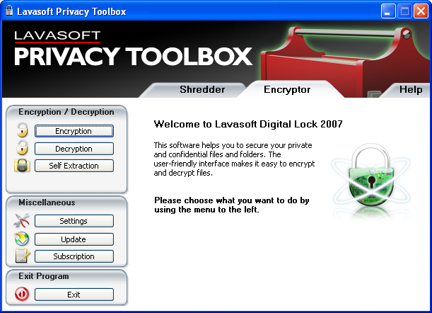 Lavasoft Privacy Toolbox screenshot