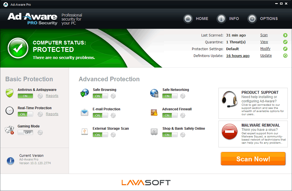 Ad-Aware Pro Security screenshot